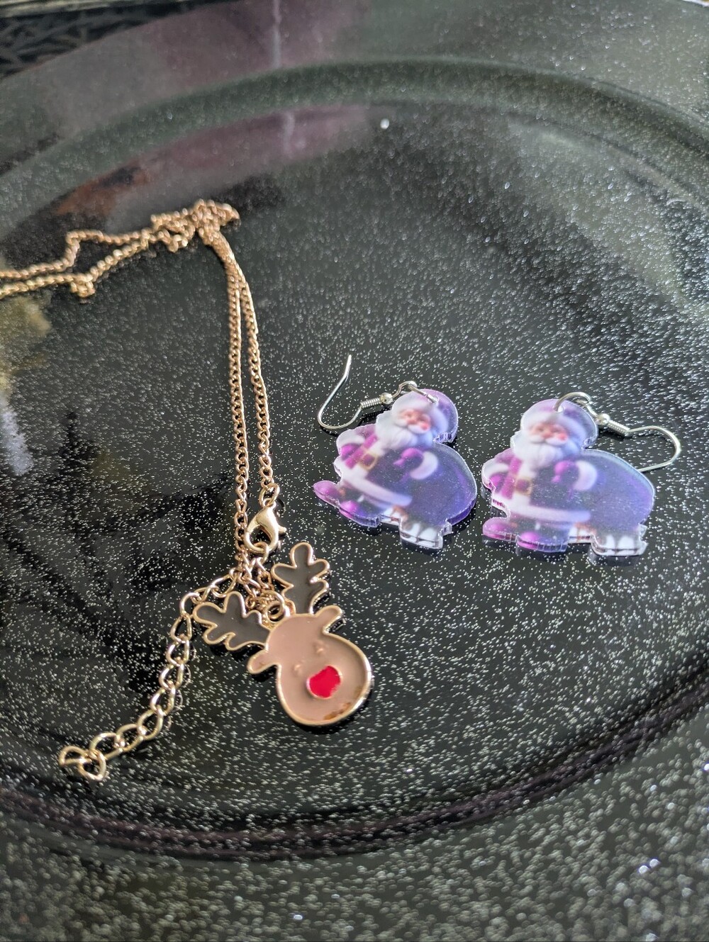 53. Holiday Necklace &Earrings $5/3for$12/Freewith$50purchase)